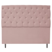 Cabeceira Estofada Liverpool 140 cm Casal Suede Rosê - Amarena Móveis