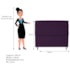 Cabeceira Estofada Liverpool 140 cm Casal Suede Roxo - Amarena Móveis
