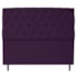 Cabeceira Estofada Liverpool 140 cm Casal Suede Roxo - Amarena Móveis
