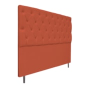 Cabeceira Estofada Liverpool 140 cm Casal Suede Terracota - Amarena Móveis