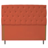 Cabeceira Estofada Liverpool 140 cm Casal Suede Terracota - Amarena Móveis