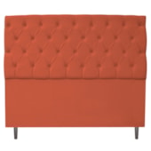 Cabeceira Estofada Liverpool 140 cm Casal Suede Terracota - Amarena Móveis