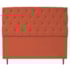 Cabeceira Estofada Liverpool 140 cm Casal Suede Terracota - Amarena Móveis