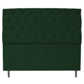 Cabeceira Estofada Liverpool 140 cm Casal Suede Verde - Amarena Móveis