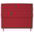 Cabeceira Estofada Liverpool 140 cm Casal Suede Vermelho - Amarena Móveis