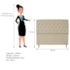 Cabeceira Estofada Liverpool 160 cm Queen Size Suede Bege - Amarena Móveis