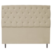 Cabeceira Estofada Liverpool 160 cm Queen Size Corano Bege - Amarena Móveis
