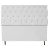 Cabeceira Estofada Liverpool 160 cm Queen Size Corano Branco - Amarena Móveis