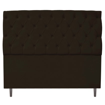 Cabeceira Estofada Liverpool 160 cm Queen Size Corano Marrom - Amarena Móveis