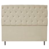 Cabeceira Estofada Liverpool 160 cm Queen Size Linho Bege - Amarena Móveis
