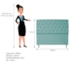 Cabeceira Estofada Liverpool 160 cm Queen Size Suede Azul Tiffany - Amarena Móveis