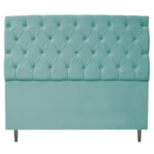 Cabeceira Estofada Liverpool 160 cm Queen Size Suede Azul Tiffany - Amarena Móveis