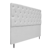 Cabeceira Estofada Liverpool 160 cm Queen Size Suede Branco - Amarena Móveis