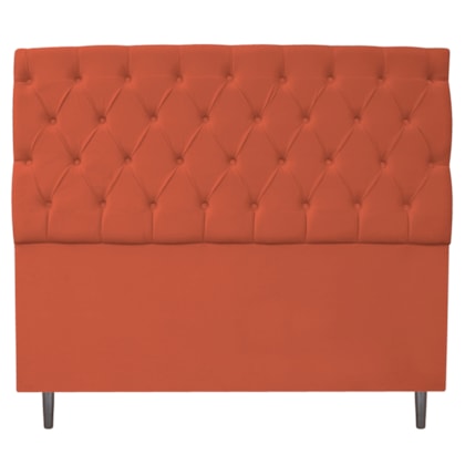 Cabeceira Estofada Liverpool 160 cm Queen Size Suede Terracota - Amarena Móveis