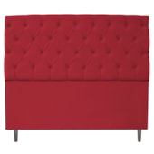 Cabeceira Estofada Liverpool 160 cm Queen Size Suede Vermelho - Amarena Móveis