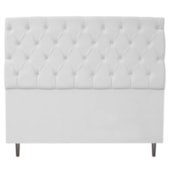 Cabeceira Estofada Liverpool 195 cm King Size Corano Branco - Amarena Móveis
