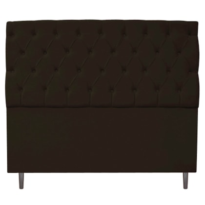 Cabeceira Estofada Liverpool 195 cm King Size Suede Marrom - Amarena Móveis
