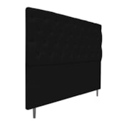 Cabeceira Estofada Liverpool 195 cm King Size Corano Preto - Amarena Móveis