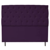 Cabeceira Estofada Liverpool 195 cm King Size Suede Roxo - Amarena Móveis