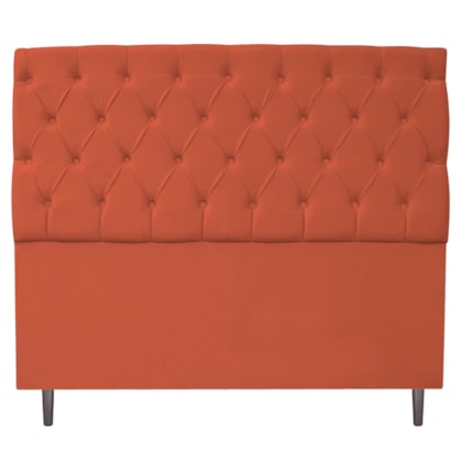 Cabeceira Estofada Liverpool 195 cm King Size Suede Terracota - Amarena Móveis