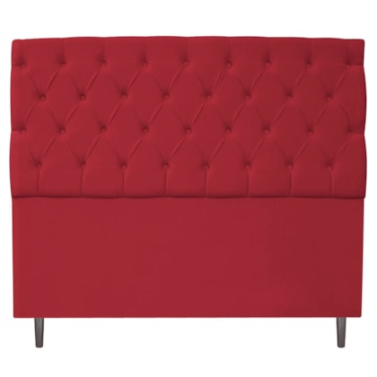 Cabeceira Estofada Liverpool 195 cm King Size Suede Vermelho - Amarena Móveis