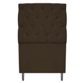 Cabeceira Estofada Liverpool 90 cm Solteiro Suede Marrom - Amarena Móveis