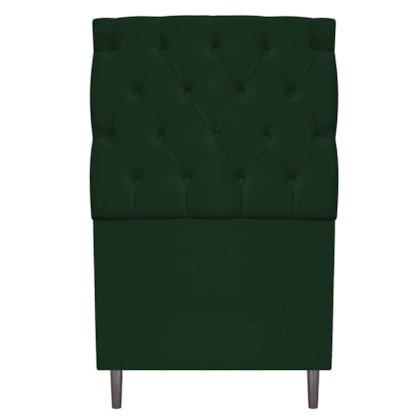 Cabeceira Estofada Liverpool 90 cm Solteiro Suede Verde - Amarena Móveis