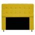 Cabeceira Estofada Mel com Capitonê 140 cm para Cama Box de Casal Suede Amarelo Quarto - AM Decor