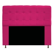 Cabeceira Estofada Mel com Capitonê 140 cm para Cama Box de Casal Suede Pink Quarto - AM Decor