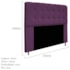 Cabeceira Estofada Mel com Capitonê 140 cm para Cama Box de Casal Suede Roxo Quarto - AM Decor