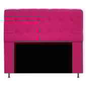 Cabeceira Estofada Mel com Capitonê 195 cm para Cama Box King Suede Pink Quarto - AM Decor