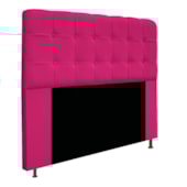 Cabeceira Estofada Mel com Capitonê 195 cm para Cama Box King Suede Pink Quarto - AM Decor