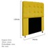 Cabeceira Estofada Mel com Capitonê 90 cm para Cama Box Solteiro Suede Amarelo Quarto - AM Decor