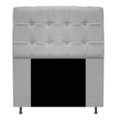 Cabeceira Estofada Mel com Capitonê 90 cm para Cama Box Solteiro Suede Cinza Quarto - AM Decor