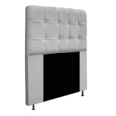 Cabeceira Estofada Mel com Capitonê 90 cm para Cama Box Solteiro Suede Cinza Quarto - AM Decor