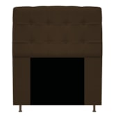 Cabeceira Estofada Mel com Capitonê 90 cm para Cama Box Solteiro Suede Marrom Quarto - AM Decor