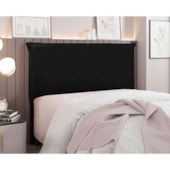 Cabeceira Estofada Nápoles SPZ 140cm Casal Suede Preto