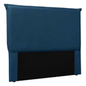 Cabeceira Estofada Nápoles SPZ 140cm Casal Veludo Azul Marinho
