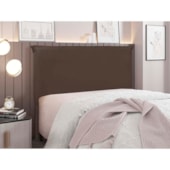 Cabeceira Estofada Nápoles SPZ 160cm Queen Size Veludo Marrom