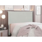 Cabeceira Estofada Nápoles SPZ 160cm Queen Size Veludo Prata