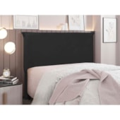 Cabeceira Estofada Nápoles SPZ 160cm Queen Size Veludo Preto