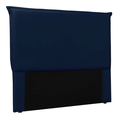 Cabeceira Estofada Nápoles SPZ 195cm King Size Suede Azul Marinho