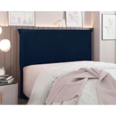 Cabeceira Estofada Nápoles SPZ 195cm King Size Suede Azul Marinho