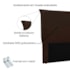 Cabeceira Estofada Nápoles SPZ 195cm King Size Suede Marrom