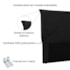 Cabeceira Estofada Nápoles SPZ 195cm King Size Suede Preto