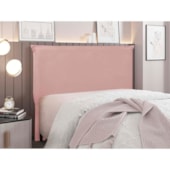 Cabeceira Estofada Nápoles SPZ 195cm King Size Veludo Rosa