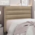 Cabeceira Estofada Nubia 90cm Solteiro Suede Bege
