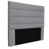 Cabeceira Estofada Nubia SPZ 140cm Casal Linho Cinza