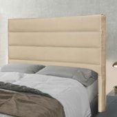 Cabeceira Estofada Nubia SPZ 140cm Casal Linho Dourado
