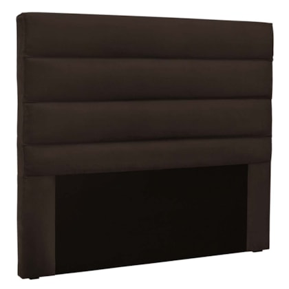 Cabeceira Estofada Nubia SPZ 140cm Casal Suede Marrom